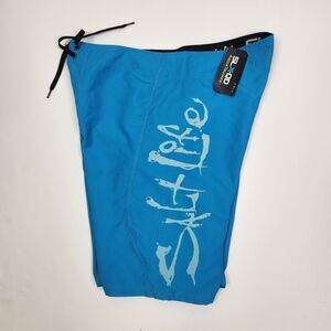 NEW Salt Life Mens SLX-QD Performance Aqua Trunks Cargo Board Shorts 36